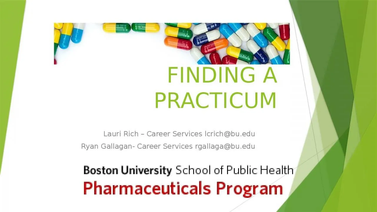 PPT-FINDING A PRACTICUM Lauri Rich – Career Services lcrich@bu.edu