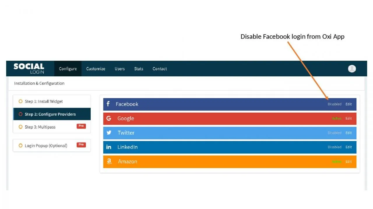 PPT-Disable Facebook login from Oxi App