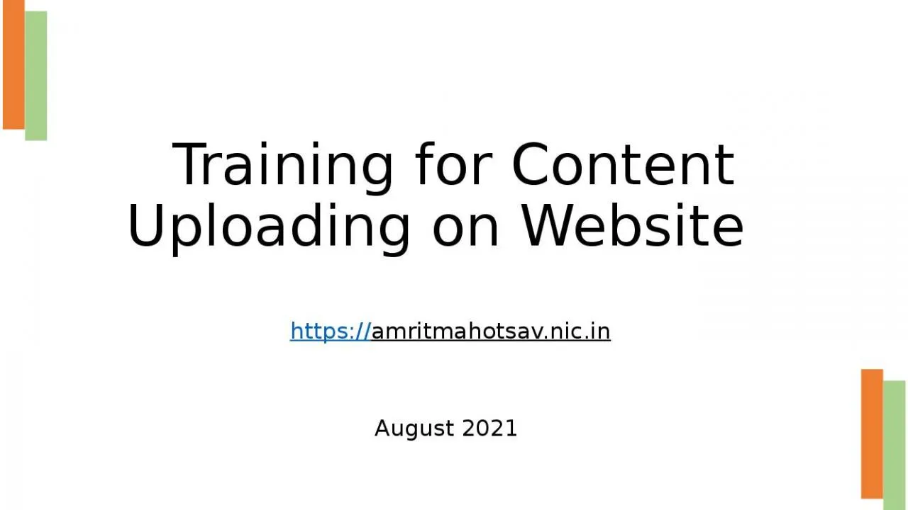 PPT-Training for Content Uploading on Website