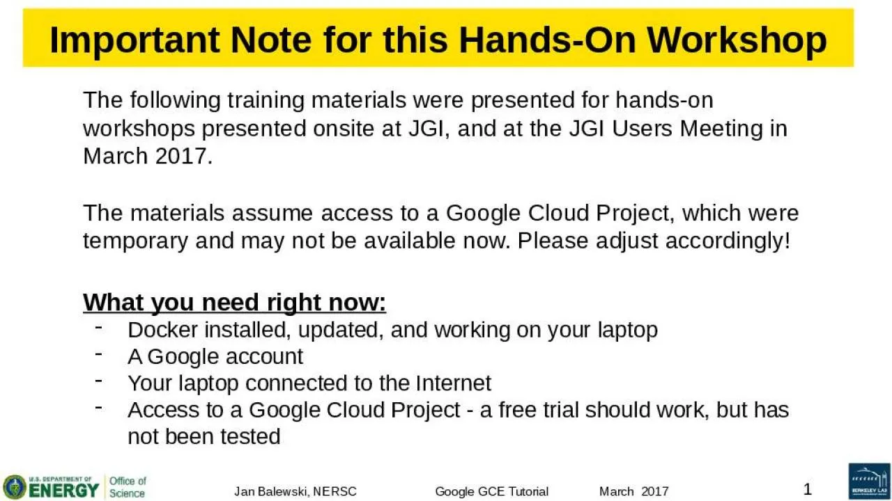 PPT-Important Note for this Hands-On Workshop