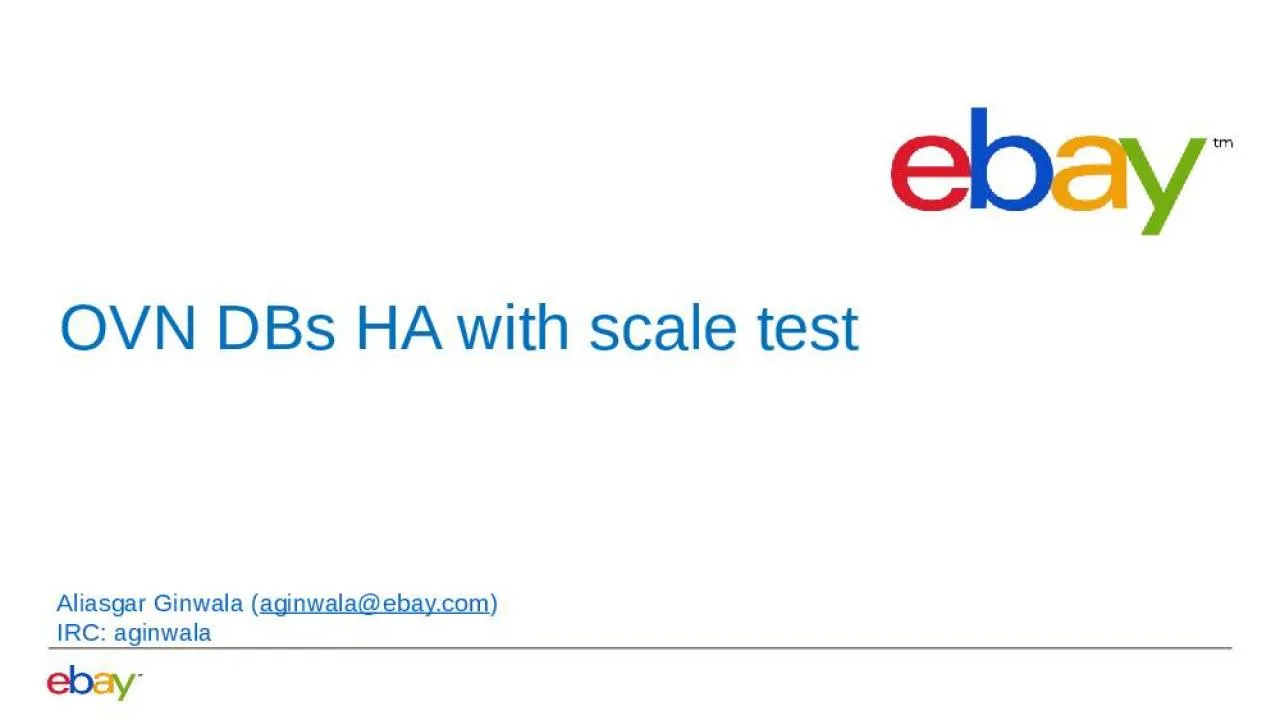 PPT-OVN DBs HA with scale test