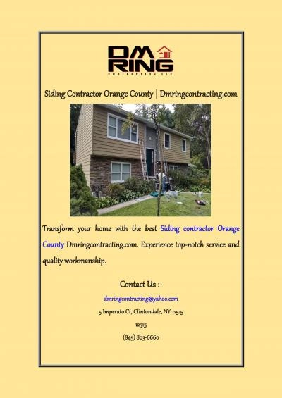 Siding Contractor Orange County | Dmringcontracting.com