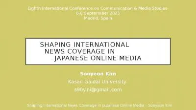 Shaping International            News Coverage In                Japanese Online Media