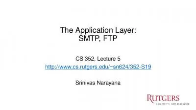 The Application Layer: SMTP, FTP