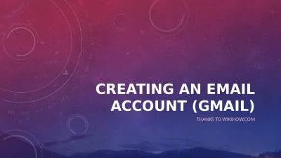 Creating an email account (Gmail)