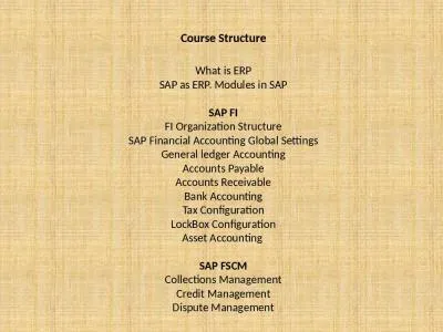 Course Structure What  is