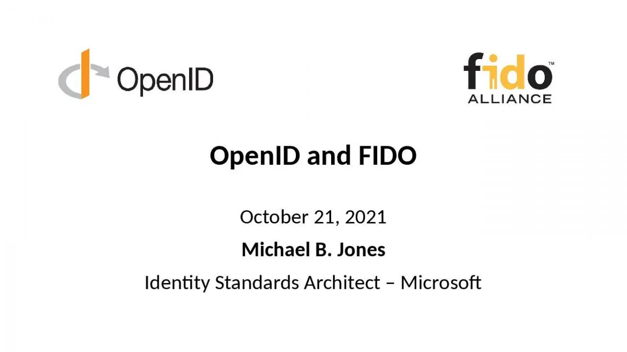 PPT-OpenID and FIDO October 21, 2021