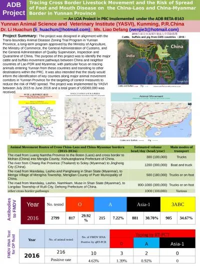 ADB Project   Tracing Cross Border Livestock Movement and the Risk of Spread of Foot and