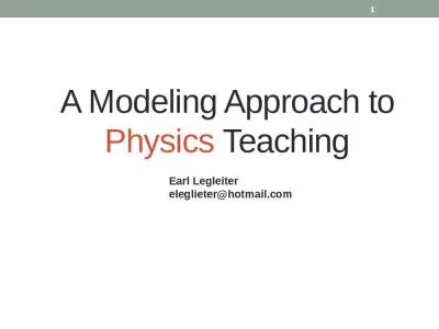 A Modeling Approach to  Physics