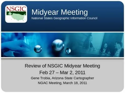 Midyear Meeting National States Geographic Information Council