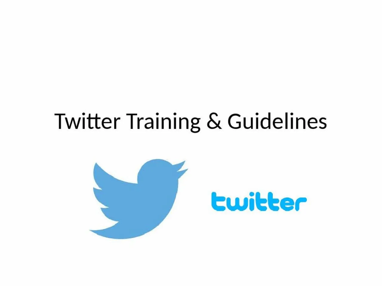 PPT-Twitter Training & Guidelines