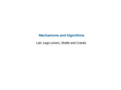 Mechanisms  and Algorithms