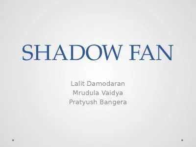 SHADOW FAN Lalit   Damodaran