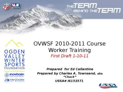 OVWSF 2010-2011 Course Worker Training