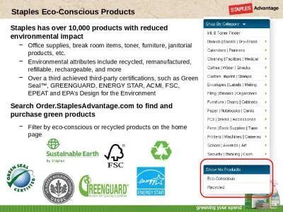 Staples Eco-Conscious Products