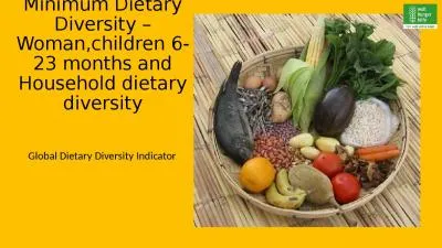 Minimum Dietary Diversity –