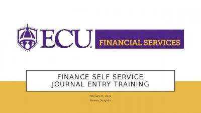 Finance self service journal entry training