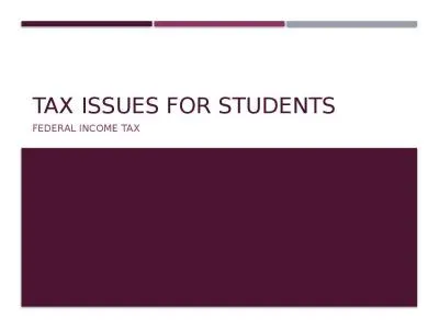 tax issues for students Federal income Tax