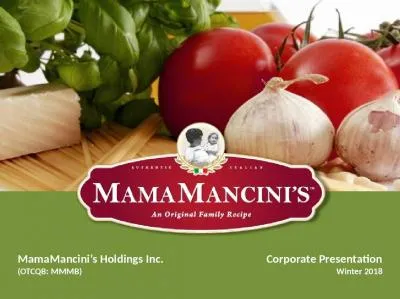 MamaMancini’s  Holdings Inc.