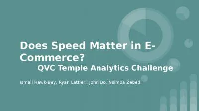 Does Speed Matter in E-Commerce?