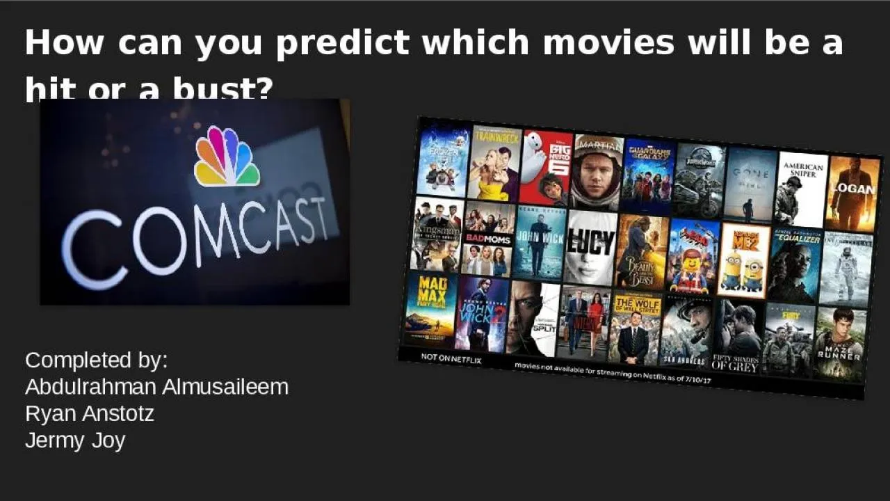 PPT-How can you predict which movies will be a hit or a bust?