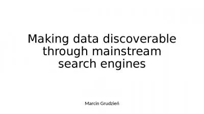 Making data discoverable through mainstream search engines