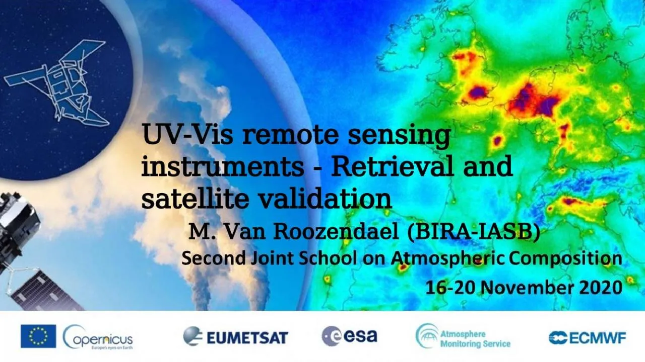 PPT-UV-Vis remote sensing instruments - Retrieval and satellite