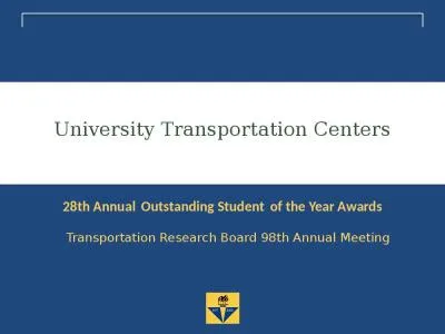 University Transportation Centers