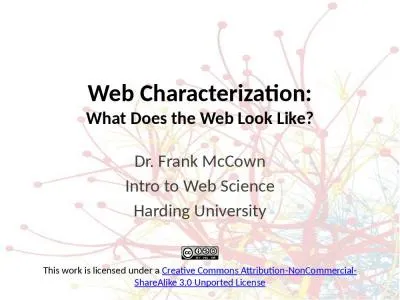 Web Characterization: What Does the Web Look Like?