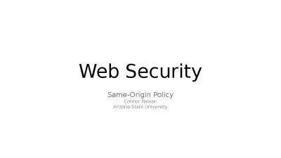 Web Security Same-Origin Policy