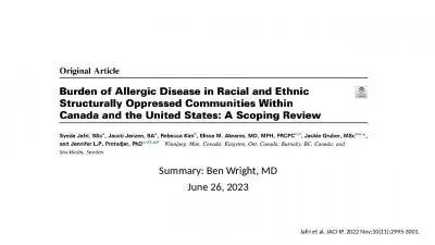 Summary: Ben Wright, MD June 26, 2023