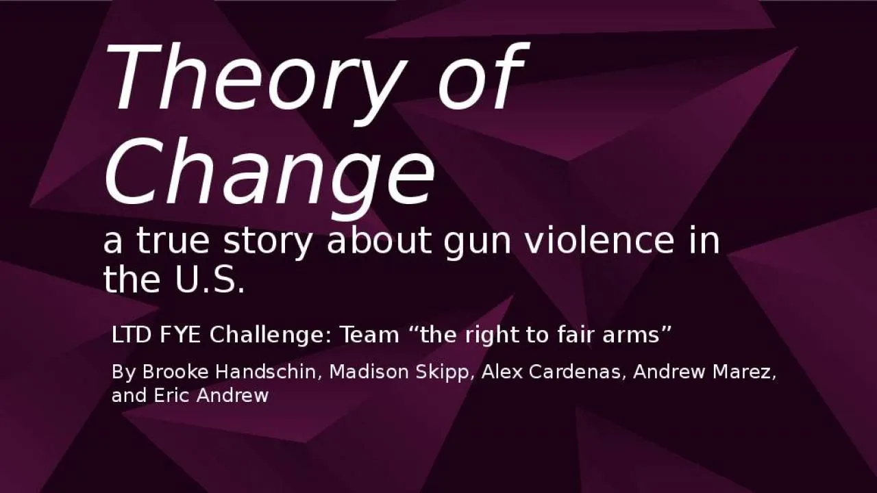 PPT-Theory of Change a true story about gun violence in the U.S.