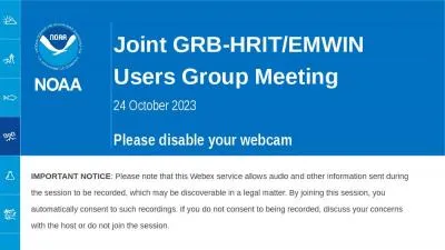 Joint GRB- HRIT/EMWIN Users Group Meeting