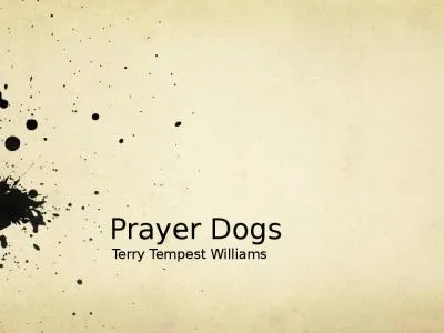 Prayer Dogs	 Terry Tempest Williams