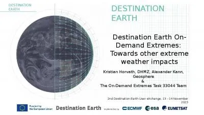 Destination Earth On-Demand Extremes: