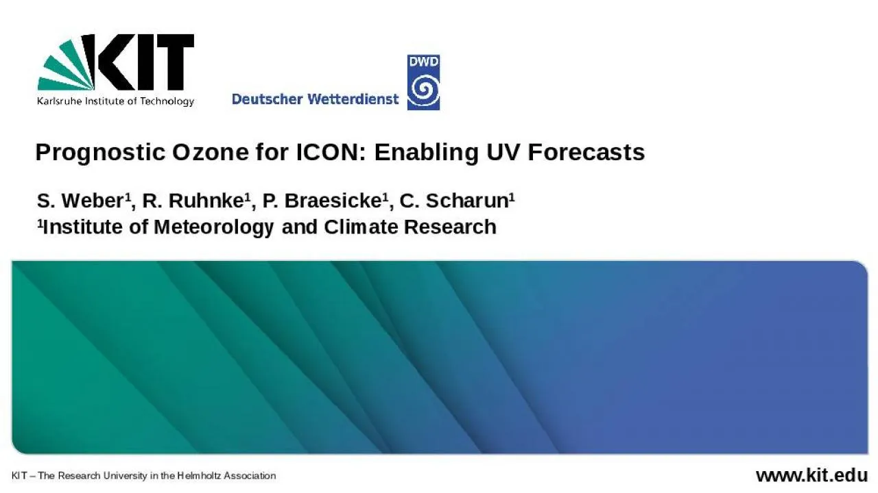 PPT-Prognostic Ozone for ICON: Enabling UV Forecasts