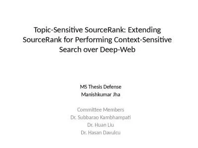 Topic-Sensitive SourceRank: Extending SourceRank for Performing Context-Sensitive Search