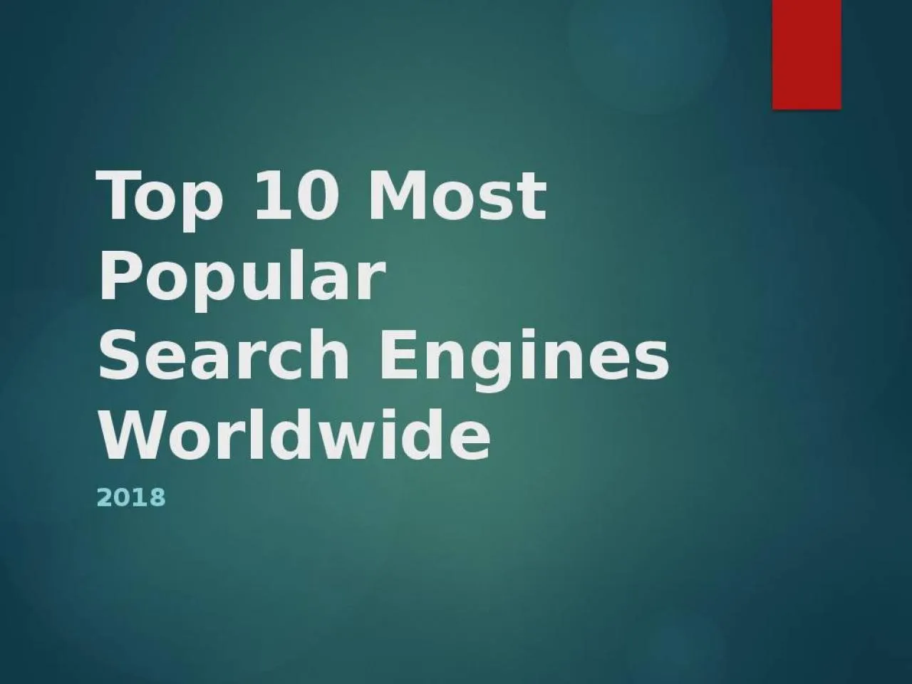 PPT-Top 10 Most Popular Search