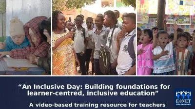 “An Inclusive Day: Building foundations for learner-centred, inclusive education”