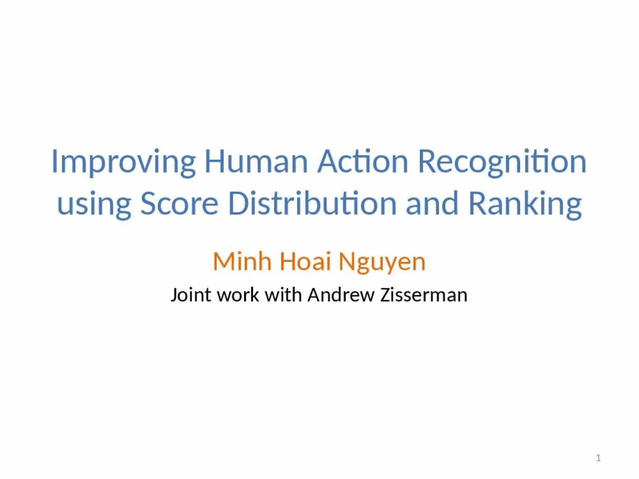 PPT-Improving Human Action