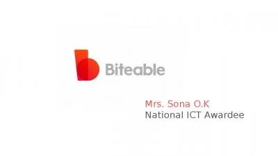 Mrs. Sona O.K National ICT Awardee