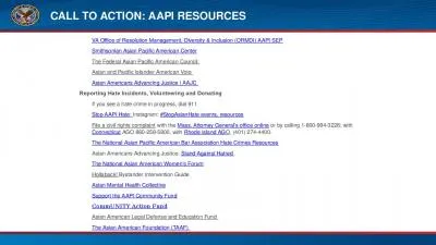 Call to action: AAPI Resources