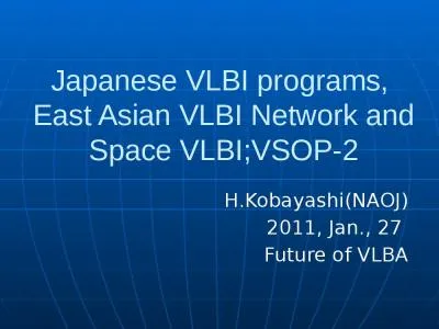 Japanese VLBI programs,