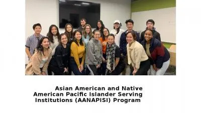 Asian American and Native American Pacific Islander Serving Institutions (AANAPISI) Program