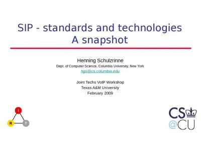 SIP  - standards and technologies