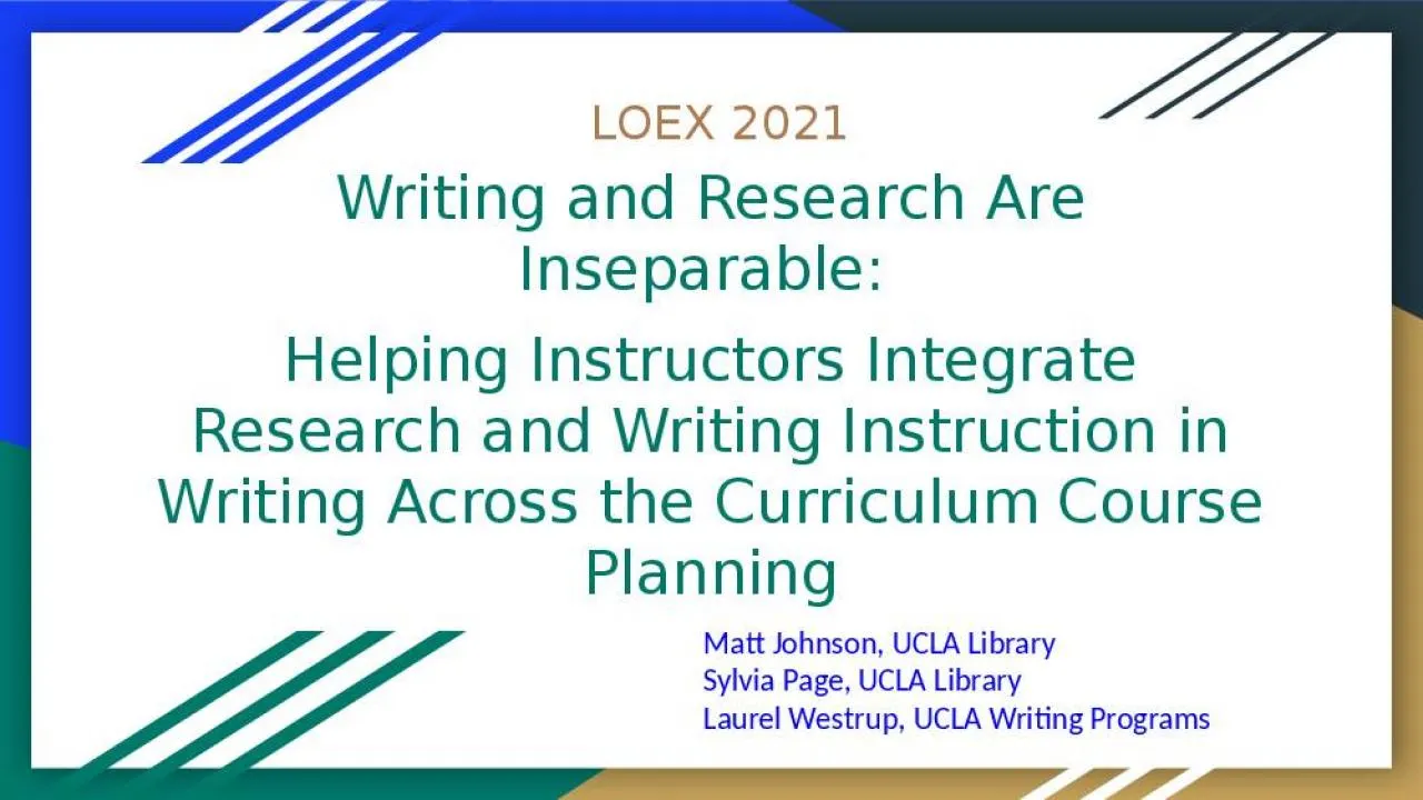 PPT-Writing and Research Are Inseparable: