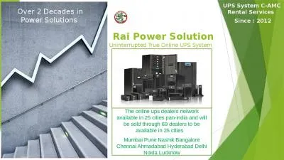 Rai Power Solution Uninterrupted True Online UPS System