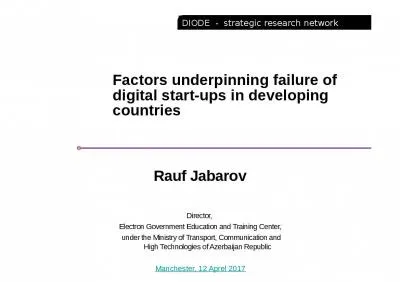 Factors underpinning failure of digital start-ups in developing countries