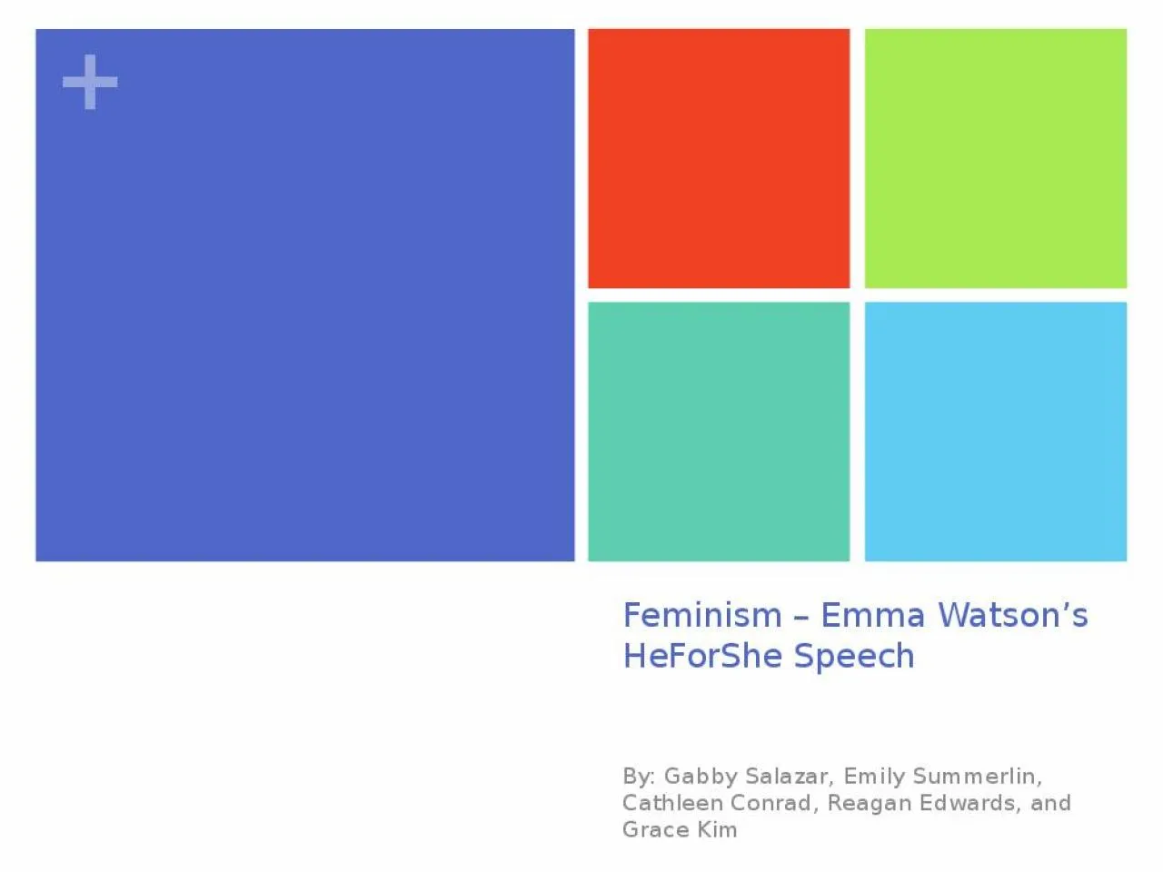 PPT-Feminism – Emma Watson’s