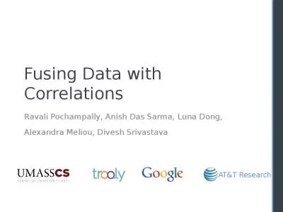 Fusing Data with Correlations